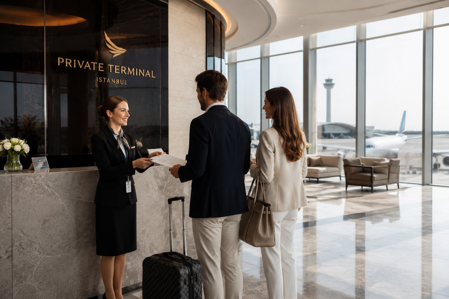 Istanbul Airport Meet & Greet host welcoming an arriving traveller
